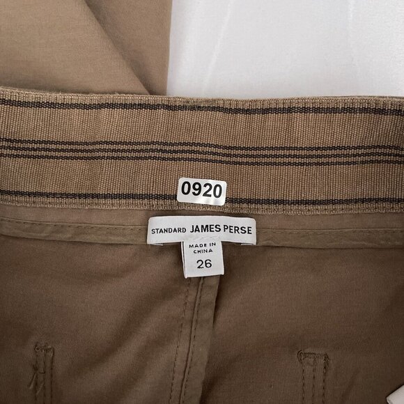 James Perse Standard Slim Twill Chino Pants 100% Cotton Tan Mens 26 - Picture 5 of 15